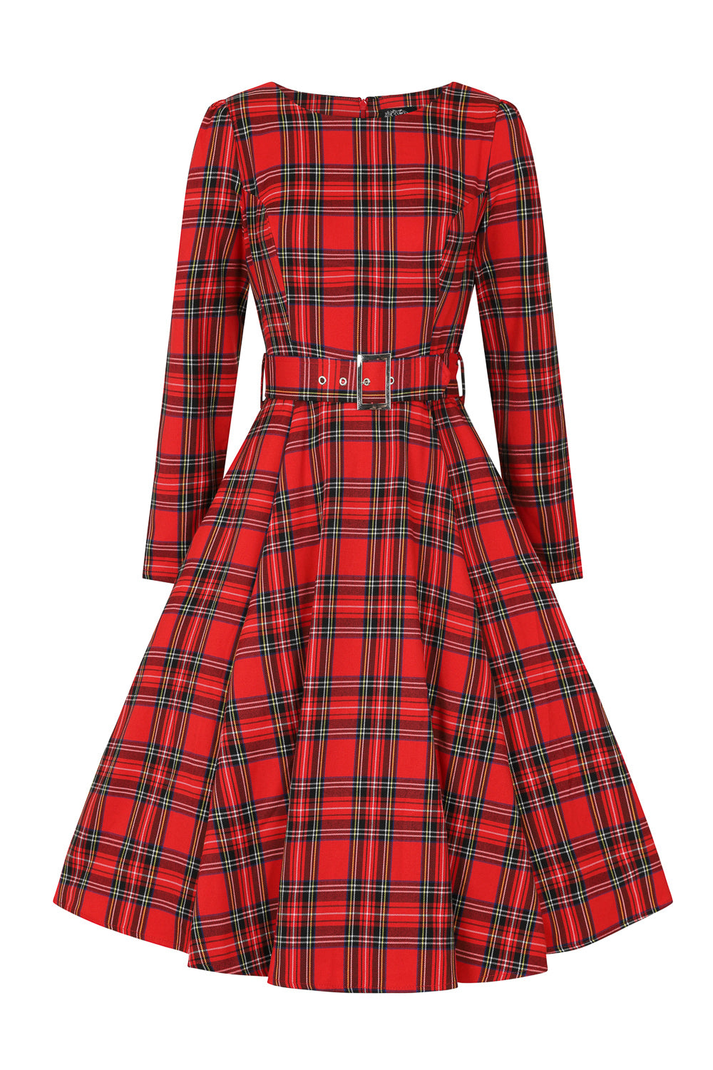 Vintage Tartan Winterkleid "Highland Swing Dress" - rot - Dotty&Dan